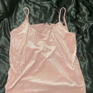 Pink Velvet Crop Cami